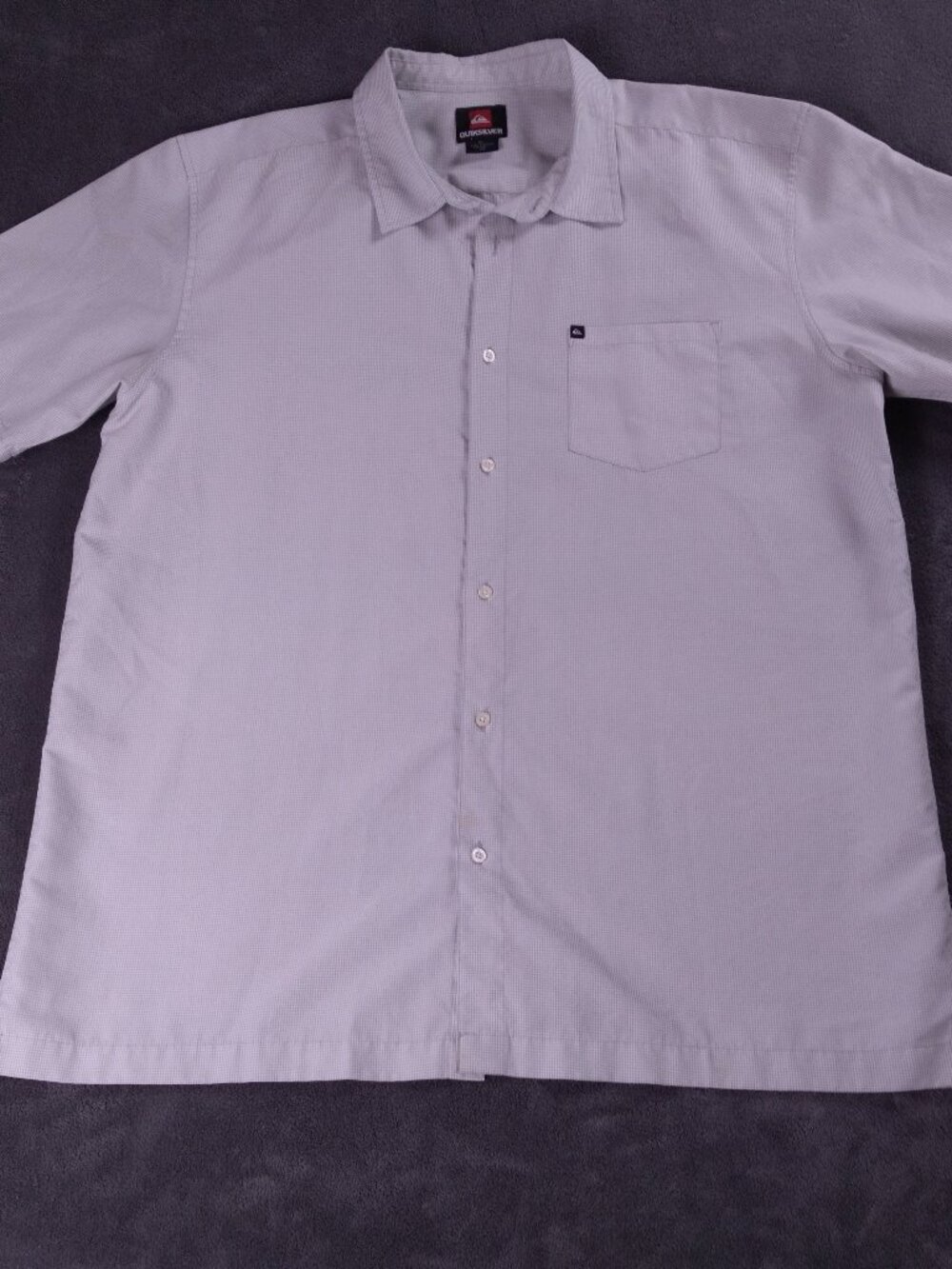 Quiksilver Shirt 2XL XXL Short Sleeve Button Up Collared Regular Fit